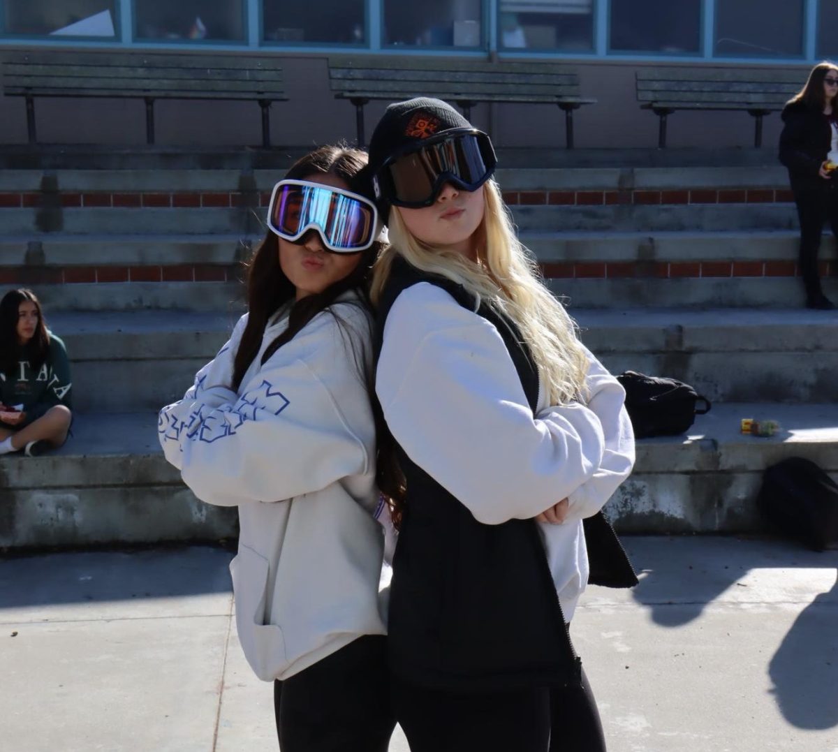 Students dressed up for Ski Attire day