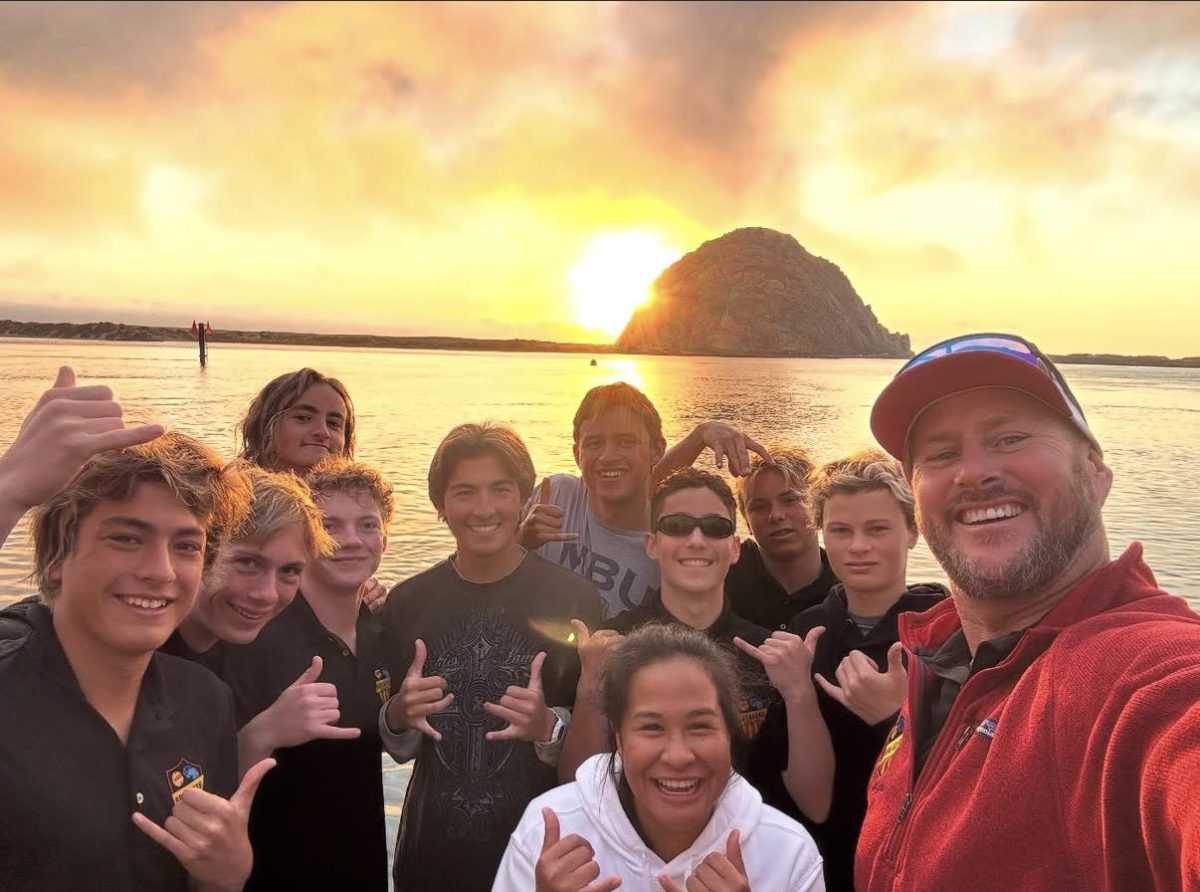 Boys water polo team after a tournament