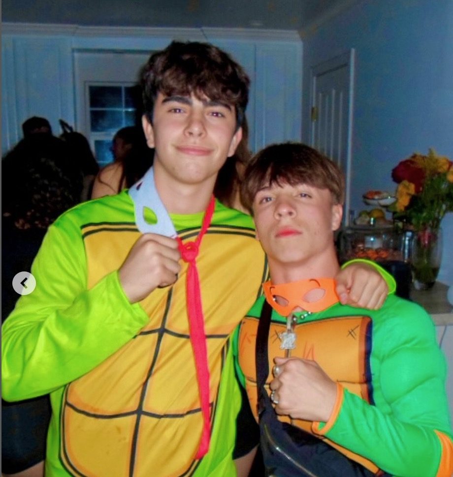 Spanish exchange students dressed as Ninja Turtles