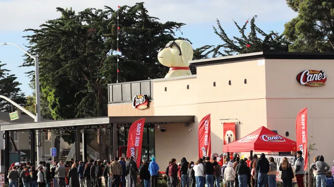Long lines marked the opening of Raising Cane's first location in Monterey County.
